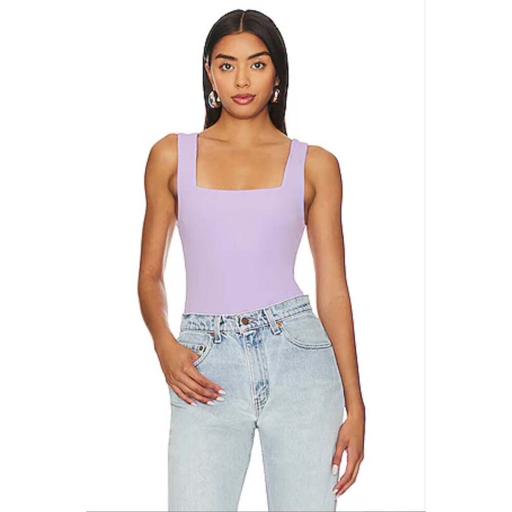 Show Me Your Mumu x REVOLVE Dory Bodysuit Lilac Purple Square Neck Size Medium